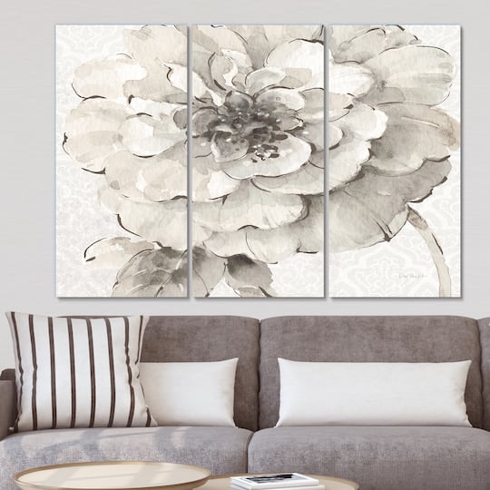 Designart - Indigold Grey Peonies I